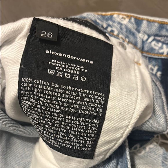 Alexander Wang Light Blue Denim Shorts - Picture 3 of 4